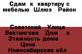 Сдам 1к. квартиру с мебелью, Шлюз › Район ­ Советский › Улица ­ Вахтангова › Дом ­ 5а › Этажность дома ­ 9 › Цена ­ 15 000 - Новосибирская обл., Новосибирск г. Недвижимость » Квартиры аренда   . Новосибирская обл.,Новосибирск г.